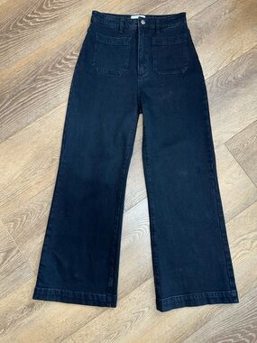 ROLLA'S High Waist Wide Leg Black Denim Jeans